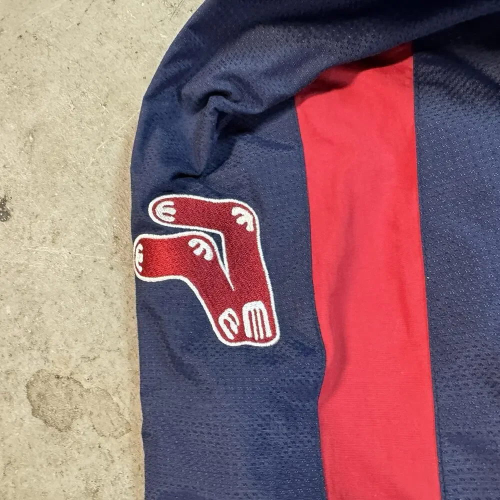 Cooperstown Majestic Men's XL Boston Red Sox Navy Red Logo Zip Pocket Jacket